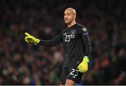 18 November 2019; Darren Randolph of Republic of Ireland during the UEFA EURO2020 Qualifier match between Republic of Ireland and Denmark at the Aviva Stadium in Dublin. Photo by Harry Murphy/Sportsfile