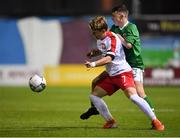 19 November 2019; Dawid Zieba of Poland in action against Luke O’Brien of Republic of Ireland during the U15 International Friendly match between Republic of Ireland and Poland at Eamonn Deacy Park in Galway. Photo by Seb Daly/Sportsfile