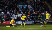 19 November 2019; Lee O'Connor of Republic of Ireland shoots to score his side's first goal during the UEFA European U21 Championship Qualifier match between Republic of Ireland and Sweden at Tallaght Stadium in Tallaght, Dublin. Photo by Harry Murphy/Sportsfile