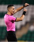 19 November 2019; Referee Karim Abed during the UEFA European U21 Championship Qualifier match between Republic of Ireland and Sweden at Tallaght Stadium in Tallaght, Dublin. Photo by Stephen McCarthy/Sportsfile
