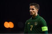 19 November 2019; Zack Elbouzedi of Republic of Ireland during the UEFA European U21 Championship Qualifier match between Republic of Ireland and Sweden at Tallaght Stadium in Tallaght, Dublin. Photo by Stephen McCarthy/Sportsfile