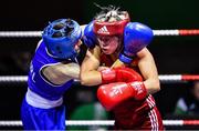 20 November 2019; Nycole Hayes of Togher, Co Cork, right, in action against Ceire Smith of Cavan in their 51kg bout during the IABA Irish National Elite Boxing Championships at the National Stadium in Dublin. Photo by Piaras Ó Mídheach/Sportsfile