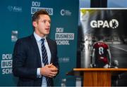 21 November 2019; Paul Flynn, GPA CEO, pictured speaking at the announcement of the 10th year of DCU Business School and GPA scholarships, at DCU Business School in Dublin City University, Dublin. Photo by Seb Daly/Sportsfile