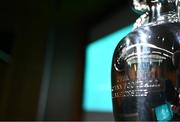 22 November 2019; The UEFA EURO trophy on stage prior to the UEFA EURO 2020 Play-Off Draw at UEFA Headquarters in Nyon, Switzerland. Photo by UEFA via Sportsfile