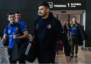 22 November 2019; Max Deegan of Leinster on their arrival in Lyon-Saint Exupéry Airport ahead of their Heineken Champions Cup match against Lyon on Saturday. Photo by Ramsey Cardy/Sportsfile