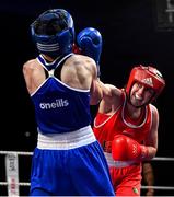 22 November 2019; Michaela Walsh of Monkstown, Co Antrim, right, in action against Emma Agnew of Dealgan, Co Louth, in their 57kg bout during the IABA Irish National Elite Boxing Championships Finals at the National Stadium in Dublin. Photo by Piaras Ó Mídheach/Sportsfile