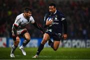 22 November 2019; Isaiah Toeava of ASM Clermont Auvergne is tackled by Louis Ludik of Ulster during the Heineken Champions Cup Pool 3 Round 2 match between Ulster and ASM Clermont Auvergne at the Kingspan Stadium in Belfast. Photo by Sam Barnes/Sportsfile