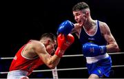 22 November 2019; Dean Clancy of Sean McDermott, Co Leitrim, right, in action against Patryk Adamus of Drimnagh, Co Dublin, in their 57kg bout during the IABA Irish National Elite Boxing Championships Finals at the National Stadium in Dublin. Photo by Piaras Ó Mídheach/Sportsfile