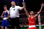 22 November 2019; Aidan Walsh of Monkstown, Co Antrim, celebrates after beating Callum Walsh of Riverstown, Co Cork, in their 69kg bout during the IABA Irish National Elite Boxing Championships Finals at the National Stadium in Dublin. Photo by Piaras Ó Mídheach/Sportsfile