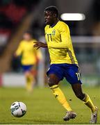 19 November 2019; Benjamin Mbunga Kimpioka of Sweden during the UEFA European U21 Championship Qualifier match between Republic of Ireland and Sweden at Tallaght Stadium in Tallaght, Dublin. Photo by Eóin Noonan/Sportsfile