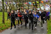 25 November 2019; The achievements of 15 young people from Just Ask Homework Club were recognised last Saturday the 23rd of November at Fairview parkrun as part of the Vhi Run For Fun programme. The 8-week course is supported by the Irish Youth Foundation and encourages young people from disadvantaged communities to embrace the benefits offered through running, culminating with a 5km parkrun. Youth leaders across Ireland are invited to apply for Run for Fun 2020 at https://iyf.ie/vhirunforfun/ before 6th December 2019 at 6pm. Pictured are students of the Just Ask Homework Club at the start of the Fairview parkrun, at Fairview Park, Dublin. Photo by Seb Daly/Sportsfile