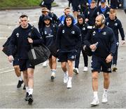 23 November 2019; James Ryan, left, and Scott Fardy of Leinster arrive ahead of the Heineken Champions Cup Pool 1 Round 2 match between Lyon and Leinster at Matmut Stadium in Lyon, France. Photo by Ramsey Cardy/Sportsfile