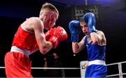 22 November 2019; Sean Mari of Monkstown, Co Dublin, right, in action against Ricky Nesbitt of Holy Family Drogheda, Co Louth, in their 49kg bout during the IABA Irish National Elite Boxing Championships Finals at the National Stadium in Dublin. Photo by Piaras Ó Mídheach/Sportsfile