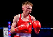 22 November 2019; Ricky Nesbitt of Holy Family Drogheda, Co Louth, during the 49kg bout against Sean Mari of Monkstown, Co Dublin, at the IABA Irish National Elite Boxing Championships Finals at the National Stadium in Dublin. Photo by Piaras Ó Mídheach/Sportsfile