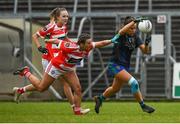 23 November 2019; Ellee McEvoy of Naomh Ciaran in action against Lucy Wallace of Naomh Pól during the All-Ireland Ladies Intermediate Club Championship Final match between Naomh Ciaran and Naomh Pól at Kingspan Breffni in Cavan. Photo by Harry Murphy/Sportsfile