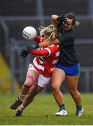 23 November 2019; Mairead Cooper of Naomh Pól in action against Emer Nally of Naomh Ciaran during the All-Ireland Ladies Intermediate Club Championship Final match between Naomh Ciaran and Naomh Pól at Kingspan Breffni in Cavan. Photo by Harry Murphy/Sportsfile