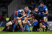 23 November 2019; Josh van der Flier of Leinster is tackled by Mickael Ivaldi of Lyon during the Heineken Champions Cup Pool 1 Round 2 match between Lyon and Leinster at Matmut Stadium in Lyon, France. Photo by Ramsey Cardy/Sportsfile