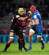 23 November 2019; Josh van der Flier of Leinster is tackled by Virgile Bruni of Lyon during the Heineken Champions Cup Pool 1 Round 2 match between Lyon and Leinster at Matmut Stadium in Lyon, France. Photo by Ramsey Cardy/Sportsfile