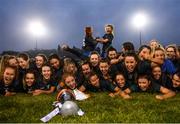 23 November 2019; Naomh Ciaran players celebrate with the trophy following the All-Ireland Ladies Intermediate Club Championship Final match between Naomh Ciaran and Naomh Pól at Kingspan Breffni in Cavan. Photo by Harry Murphy/Sportsfile