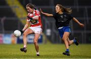 23 November 2019; Niamh Enright of Naomh Pól in action against Ffion Boland of Naomh Ciaran during the All-Ireland Ladies Intermediate Club Championship Final match between Naomh Ciaran and Naomh Pól at Kingspan Breffni in Cavan. Photo by Harry Murphy/Sportsfile