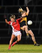23 November 2019; Kathryn Coakley of Mourneabbey in action against Lynsey Noone of Kilkerrin Clonberne during the All-Ireland Ladies Senior Club Championship Final match between Kilkerrin-Clonberne and Mourneabbey at LIT Gaelic Grounds in Limerick. Photo by Eóin Noonan/Sportsfile