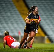 23 November 2019; Laura Fitzgerald of Mourneabbey celebrates after scoring a point for her side during the All-Ireland Ladies Senior Club Championship Final match between Kilkerrin-Clonberne and Mourneabbey at LIT Gaelic Grounds in Limerick. Photo by Eóin Noonan/Sportsfile