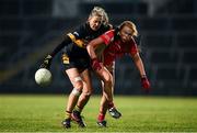 23 November 2019; Sile O’Callaghan of Mourneabbey is tackled by Katelyn Mee of Kilkerrin-Clonberne during the All-Ireland Ladies Senior Club Championship Final match between Kilkerrin-Clonberne and Mourneabbey at LIT Gaelic Grounds in Limerick. Photo by Eóin Noonan/Sportsfile