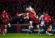 23 November 2019; Simon Zebo of Racing 92 in action against Andrew Conway of Munster during the Heineken Champions Cup Pool 4 Round 2 match between Munster and Racing 92 at Thomond Park in Limerick. Photo by Sam Barnes/Sportsfile