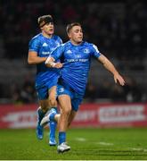 23 November 2019; Jordan Larmour, right, and Garry Ringrose of Leinster during the Heineken Champions Cup Pool 1 Round 2 match between Lyon and Leinster at Matmut Stadium in Lyon, France. Photo by Ramsey Cardy/Sportsfile
