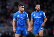 23 November 2019; Luke McGrath, left, and James Lowe of Leinster during the Heineken Champions Cup Pool 1 Round 2 match between Lyon and Leinster at Matmut Stadium in Lyon, France. Photo by Ramsey Cardy/Sportsfile