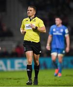 23 November 2019; Referee Luke Pearce during the Heineken Champions Cup Pool 1 Round 2 match between Lyon and Leinster at Matmut Stadium in Lyon, France. Photo by Ramsey Cardy/Sportsfile
