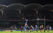 23 November 2019; James Ryan of Leinster wins possession in the lineout during the Heineken Champions Cup Pool 1 Round 2 match between Lyon and Leinster at Matmut Stadium in Lyon, France. Photo by Ramsey Cardy/Sportsfile