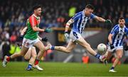 24 November 2019; Robbie McDaid of Ballyboden St Endas races past Gary McCallon of Garrycastle on his way to score a goal in the 6th minute during  the AIB Leinster GAA Football Senior Club Championship Semi-Final match between Garrycastle and Ballyboden St Endas at TEG Cusack Park in Mullingar, Westmeath. Photo by Ray McManus/Sportsfile