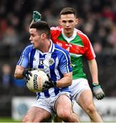 24 November 2019; Ross McGarry of Ballyboden St Endas in action against Mark McCallon of Garrycastle during the AIB Leinster GAA Football Senior Club Championship Semi-Final match between Garrycastle and Ballyboden St Endas at TEG Cusack Park in Mullingar, Westmeath. Photo by Ray McManus/Sportsfile