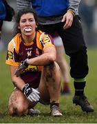 24 November 2019; Rachel Kearns of MacHale Rovers reacts during the All-Ireland Ladies Junior Club Championship Final match between Donoughmore and MacHale Rovers at Duggan Park in Ballinasloe, Co Galway. Photo by Harry Murphy/Sportsfile