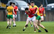 24 November 2019; Emmett Kelly of Pádraig Pearses and Liam Silke of Corofin tussle during the AIB Connacht GAA Football Senior Club Football Championship Final match between Corofin and Pádraig Pearses at Tuam Stadium in Tuam, Galway. Photo by Piaras Ó Mídheach/Sportsfile