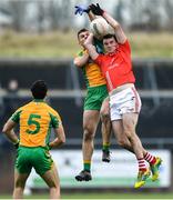 24 November 2019; Hubert Darcy of Pádraig Pearses in action against Liam Silke of Corofin during the AIB Connacht GAA Football Senior Club Football Championship Final match between Corofin and Pádraig Pearses at Tuam Stadium in Tuam, Galway. Photo by Piaras Ó Mídheach/Sportsfile