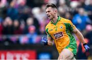 24 November 2019; Liam Silke of Corofin celebrates scoring his side's first goal during the AIB Connacht GAA Football Senior Club Football Championship Final match between Corofin and Pádraig Pearses at Tuam Stadium in Tuam, Galway. Photo by Piaras Ó Mídheach/Sportsfile