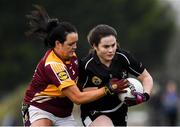24 November 2019; Amy Walsh of Donoughmore in action against Danielle Kelly of MacHale Rovers during the All-Ireland Ladies Junior Club Championship Final match between Donoughmore and MacHale Rovers at Duggan Park in Ballinasloe, Co Galway. Photo by Harry Murphy/Sportsfile