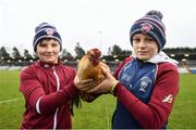 24 November 2019; Eamon, left, and Patrick Grome with Borris-Ileigh team mascot Paddy the cockerel prior to the AIB Munster GAA Hurling Senior Club Championship Final match between Ballygunner and Borris-Ileigh at Páirc Ui Rinn in Cork. Photo by Eóin Noonan/Sportsfile