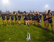 24 November 2019; Donoughmore players celebrate with the trophy following the All-Ireland Ladies Junior Club Championship Final match between Donoughmore and MacHale Rovers at Duggan Park in Ballinasloe, Co Galway. Photo by Harry Murphy/Sportsfile