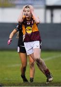 24 November 2019; Sinead Walsh of MacHale Rovers reacts to a missed shot at goal during the All-Ireland Ladies Junior Club Championship Final match between Donoughmore and MacHale Rovers at Duggan Park in Ballinasloe, Co Galway. Photo by Harry Murphy/Sportsfile