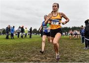 24 November 2019; Michelle Finn of Leevale A.C., Co. Cork, competing in the Senior Women's event during the Irish Life Health National Senior, Junior & Juvenile Even Age Cross Country Championships at the National Sports Campus Abbotstown in Dublin. Photo by Sam Barnes/Sportsfile