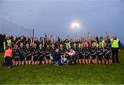 24 November 2019; Donoughmore players and management celebrate with the trophy following the All-Ireland Ladies Junior Club Championship Final match between Donoughmore and MacHale Rovers at Duggan Park in Ballinasloe, Co Galway. Photo by Harry Murphy/Sportsfile