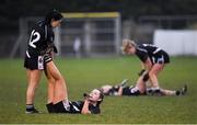 24 November 2019; Donoughmore players including Amanda Greene and Michelle Dilworth stretch during the All-Ireland Ladies Junior Club Championship Final match between Donoughmore and MacHale Rovers at Duggan Park in Ballinasloe, Co Galway. Photo by Harry Murphy/Sportsfile