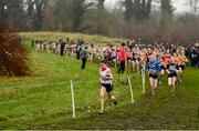 24 November 2019; Emily Bolton of Donore Harriers, leads the field whilst competing in the U12 Girls Event during the Irish Life Health National Senior, Junior & Juvenile Even Age Cross Country Championships at the National Sports Campus Abbotstown in Dublin. Photo by Sam Barnes/Sportsfile