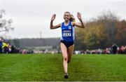 24 November 2019; Jodie Mccann of Dublin City Harriers A.C., Co. Dublin, on her way to winning the Junior Women's event during the Irish Life Health National Senior, Junior & Juvenile Even Age Cross Country Championships at the National Sports Campus Abbotstown in Dublin. Photo by Sam Barnes/Sportsfile