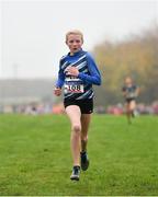 24 November 2019; Isa McCarron of Lagan Valley A.C., Co. Antrim, competing in the U12 Girls Event during the Irish Life Health National Senior, Junior & Juvenile Even Age Cross Country Championships at the National Sports Campus Abbotstown in Dublin. Photo by Sam Barnes/Sportsfile