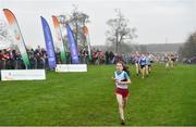 24 November 2019; Eva Crowe of Donore Harriers, Co. Dublin,  competing in the Girls U14 event during the Irish Life Health National Senior, Junior & Juvenile Even Age Cross Country Championships at the National Sports Campus Abbotstown in Dublin. Photo by Sam Barnes/Sportsfile