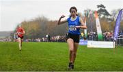 24 November 2019; Nicole Dinan of Leevale AC, Co. Cork, celebrates winning the Girls U14 event during the Irish Life Health National Senior, Junior & Juvenile Even Age Cross Country Championships at the National Sports Campus Abbotstown in Dublin. Photo by Sam Barnes/Sportsfile